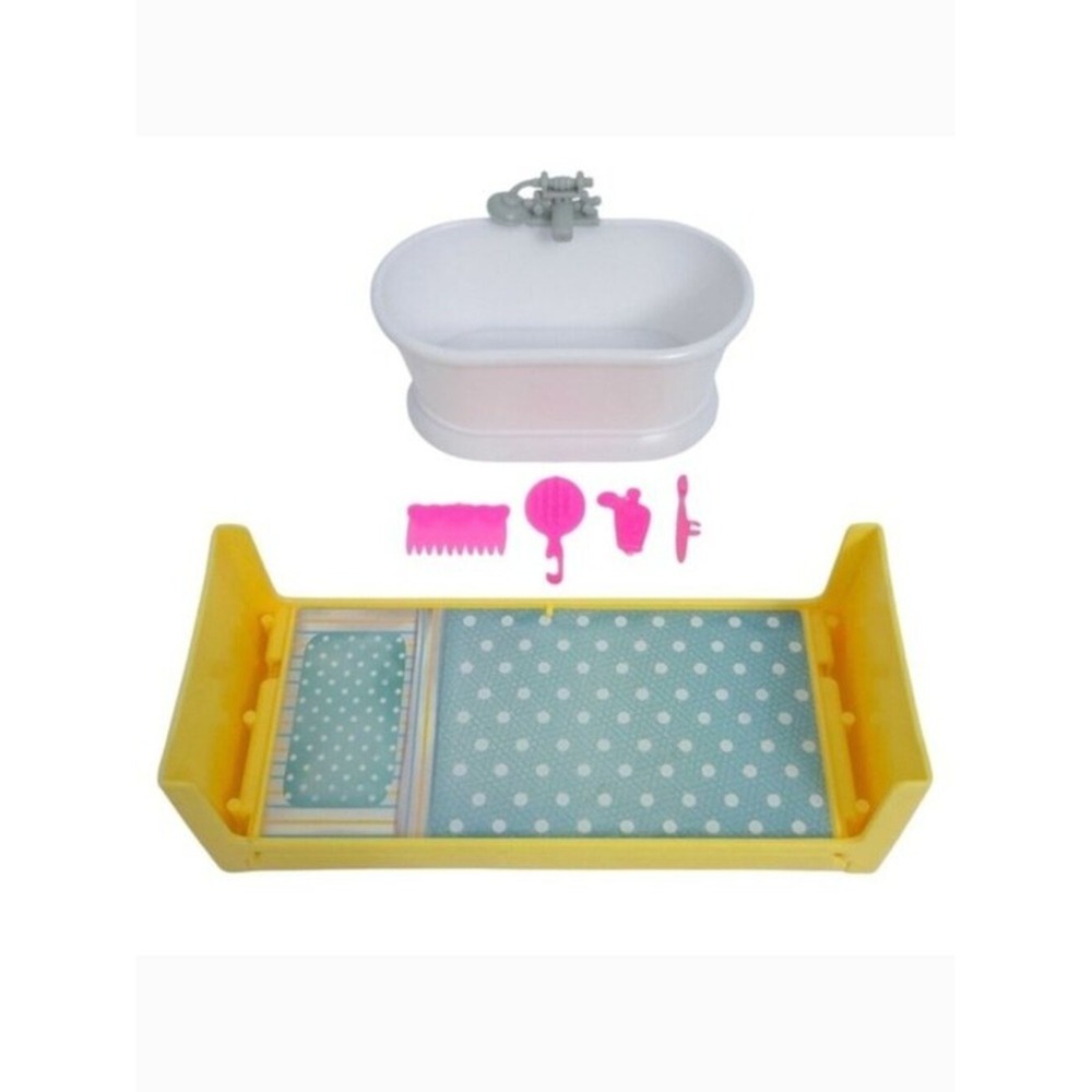 Barbie Dreamhouse Reversible Bed / Storage Bench‎ & Bathtub Dollhouse Furniture